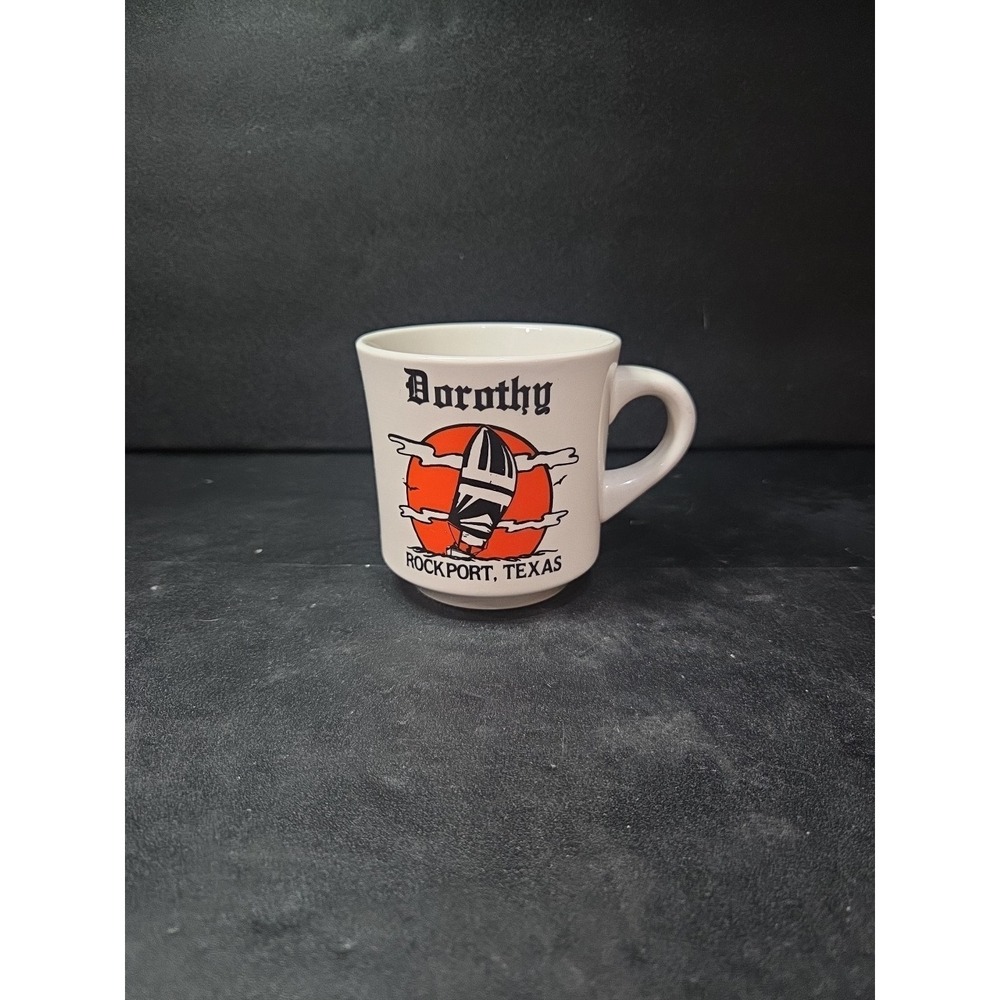 Rockport Texas Vintage Coffee Mug, Pre Hurricane Harvey, D‎ Handle, Souvenir